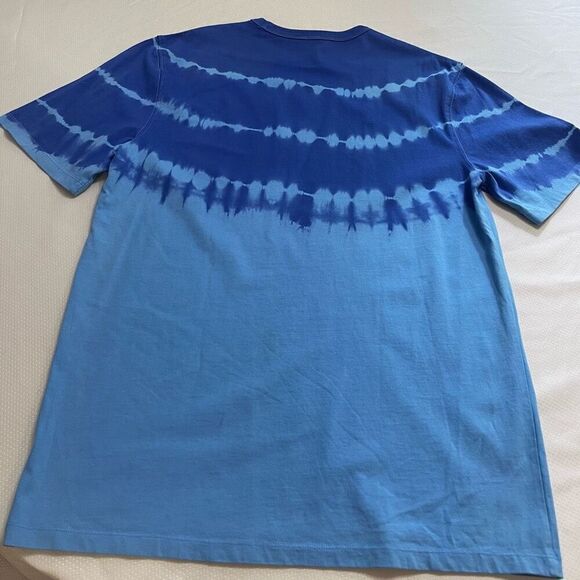 Champion Reverse Weave Blue Tie Dye T-Shirt Size Large - Picture 6 of 7